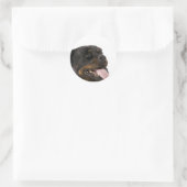 Sticker Rond gros rottweiler (Sac)