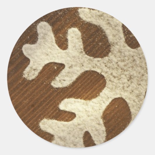 Sticker Rond Gros Snowflake Design Enveloppe Phoques (Devant)