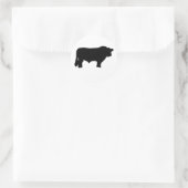 Sticker Rond gros taureau d'angus noir (Sac)