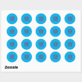 Sticker Rond Gros Thon (Feuille)