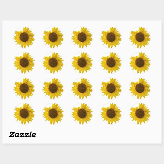 Sticker Rond Gros tournesol (Feuille)