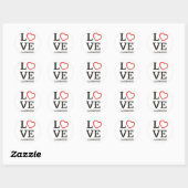 Sticker Rond Grosse crosse LOVE (Feuille)