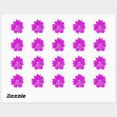 Sticker Rond Grosse fleur violette (Feuille)