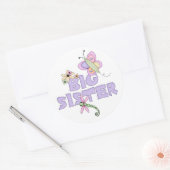 Sticker Rond Grosse soeur des mignons (Enveloppe)