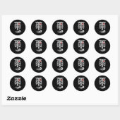 Sticker Rond Grossesse de squelette Halloween S Pour (Feuille)