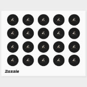 Sticker Rond Grossesse d'une oie peu sérieuse (Feuille)