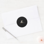 Sticker Rond Grossesse d'une oie peu sérieuse (Enveloppe)