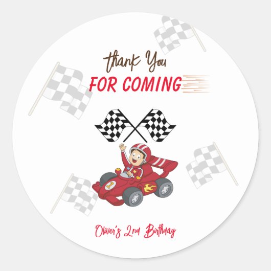 Sticker Rond Grossissant deux jeûnes 2e anniversaire (Devant)