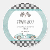 Sticker Rond Grossissant Deux Rapides 2e Anniversaire (Devant)