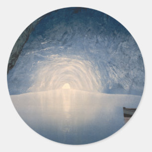 Sticker Rond Grotte bleue, île de Capri, Campanie, Italie