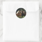 Sticker Rond Groupe de Chevaux de Peinture debout (Sac)