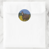 Sticker Rond Groupe de chevaux Thoroughbred (Sac)