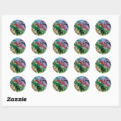 Sticker Rond Groupe de lanternes vertes - Couleur (Feuille)