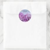Sticker Rond Groupe de pivoines roses (Sac)