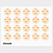 Sticker Rond Groupe de poissons saumons (Feuille)