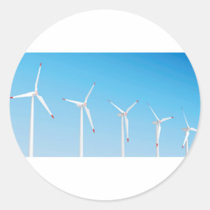 Sticker Rond Groupe d'éoliennes