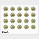 Sticker Rond Groupe du jardin (Feuille)