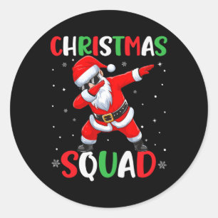 Sticker Rond Groupe Famille Escadrille de Noël Correspondance P