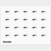 Sticker Rond Groupe Linux (Feuille)