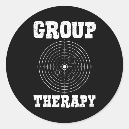 Sticker Rond Groupe Thérapie Pro Guns Propriétaire Plage de tir (Devant)