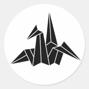 Sticker Rond Grue de papier