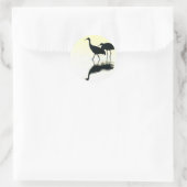 Sticker Rond Grue de Sandhill Oiseaux Animaux sauvages (Sac)