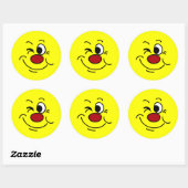 Sticker Rond Grumpey à visage en évier (Feuille)