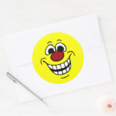 Sticker Rond Grumpey à visage joyeux (Enveloppe)