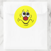 Sticker Rond Grumpey de visage obscurci (Sac)