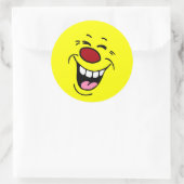 Sticker Rond Grumpey du visage riant (Sac)
