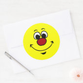 Sticker Rond Grumpey du visage sarcastique (Enveloppe)