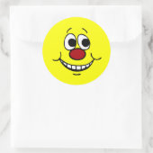 Sticker Rond Grumpey face effrayée (Sac)