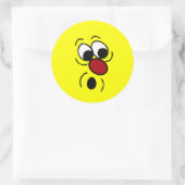Sticker Rond Grumpey Visage Surpris (Sac)