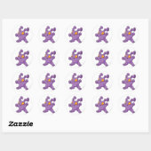 Sticker Rond Grundo Purple (Feuille)