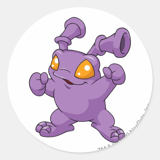 Sticker Rond Grundo Purple (Devant)