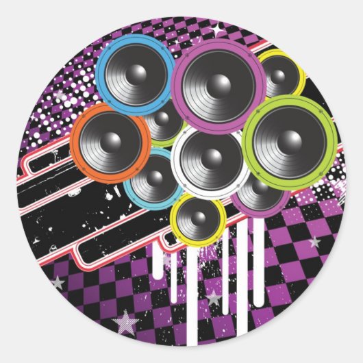 Sticker Rond Grunge (Devant)