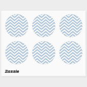 Sticker Rond Grunge bleu clair texturé Chevron (Feuille)