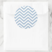Sticker Rond Grunge bleu clair texturé Chevron (Sac)