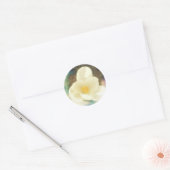 Sticker Rond Grunge de fleurs de crocus (Enveloppe)