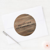 Sticker Rond grunge grange bois Construction menuiserie (Enveloppe)