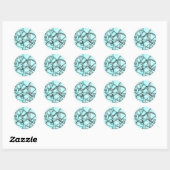 Sticker Rond Grunge Motif 221 (Feuille)