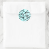 Sticker Rond Grunge Motif 221 (Sac)