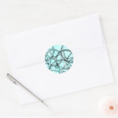 Sticker Rond Grunge Motif 221 (Enveloppe)