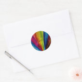 Sticker Rond Grunge Rainbow Starbust (Enveloppe)