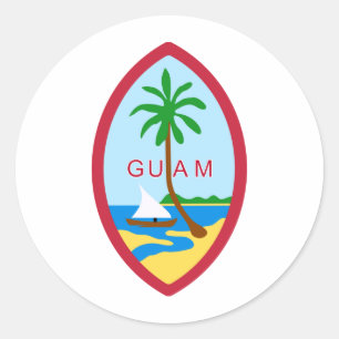 Sticker Rond GU de Guam Seal