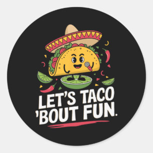 Sticker Rond Guacamole Cinco De Mayo Mexicain Mexique Salsa Fêt
