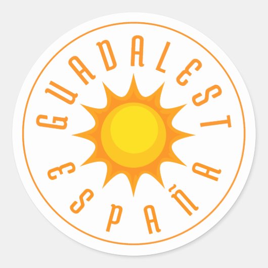 Sticker Rond GUADALEST ESPAÑA Sun (Devant)