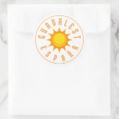 Sticker Rond GUADALEST ESPAÑA Sun (Sac)