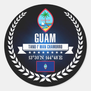 Sticker Rond Guam