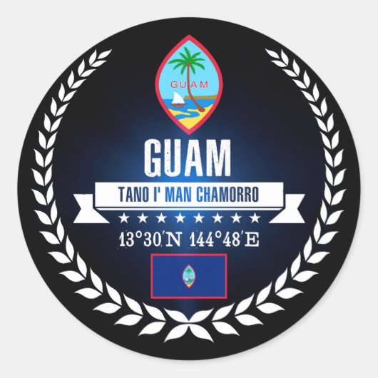 Sticker Rond Guam (Devant)